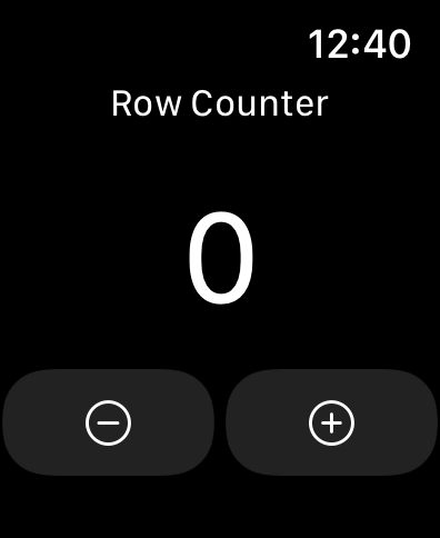 ArisaKnits Row Counter App Screenshot with Zero