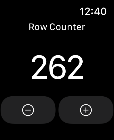 ArisaKnits Row Counter App Screenshot with Numbers